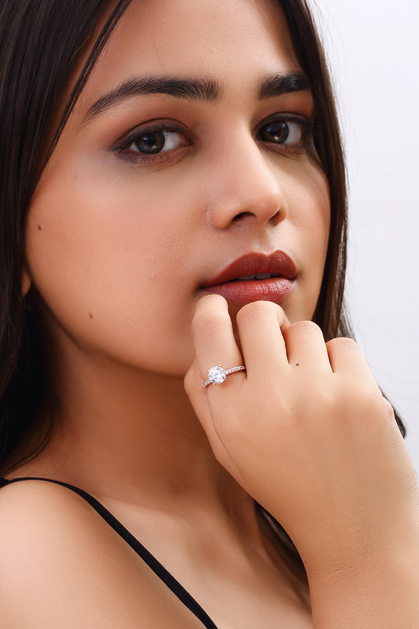 Luna Solitaire Ring