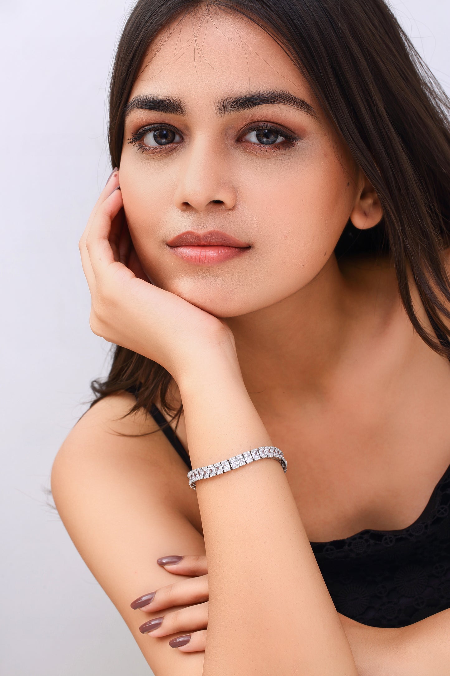 Gleaming Squares Tennis Bracelet