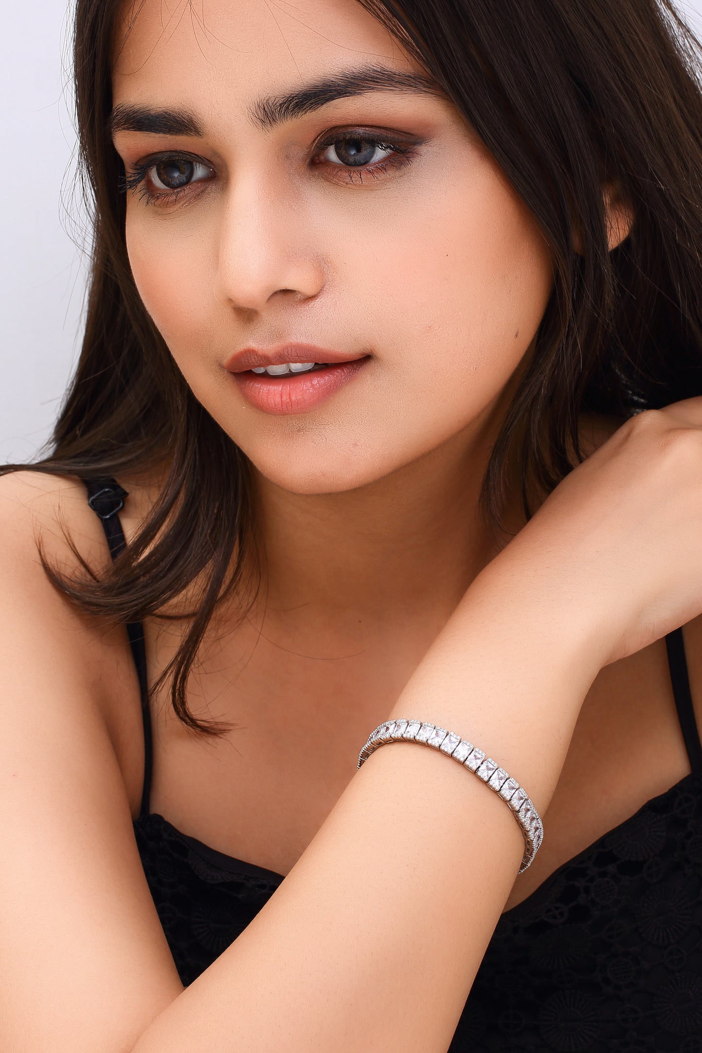 Gleaming Squares Tennis Bracelet