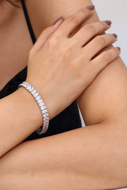 Gleaming Squares Tennis Bracelet