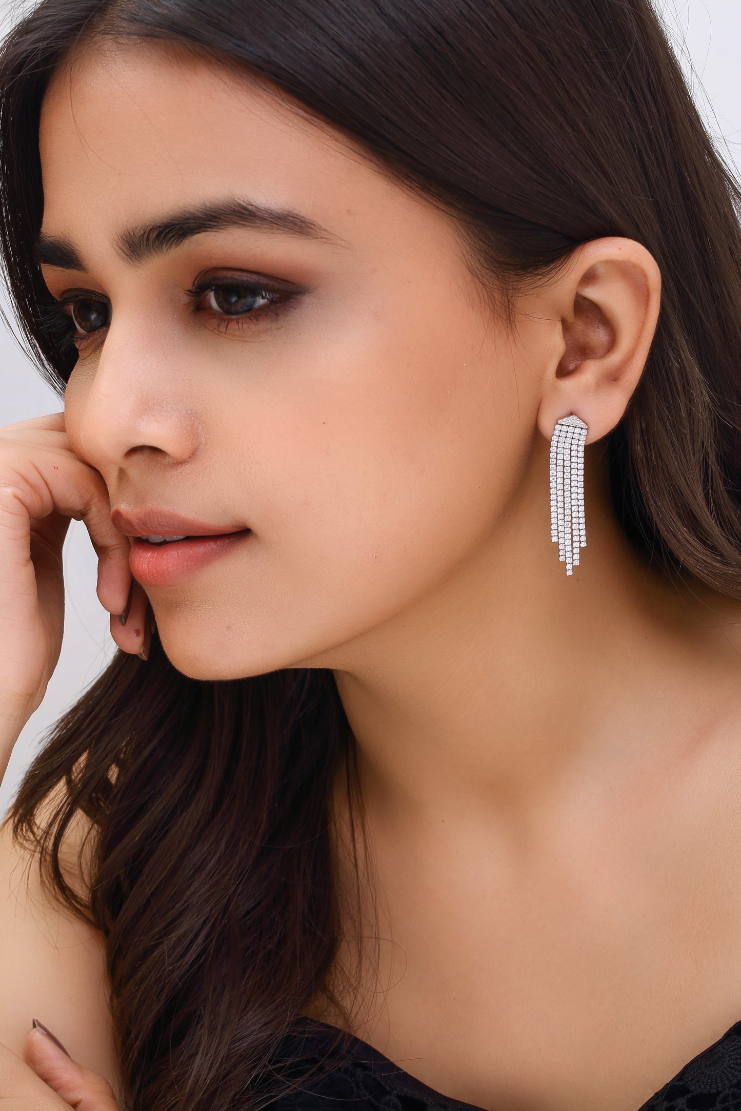 Glittering Cascade Earrings