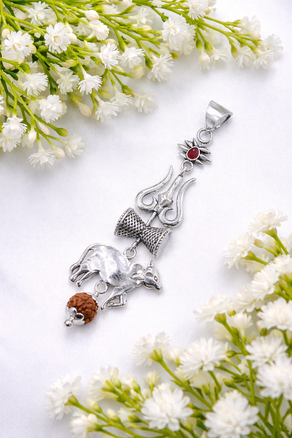 Shiv Trishul Nandi Pendant