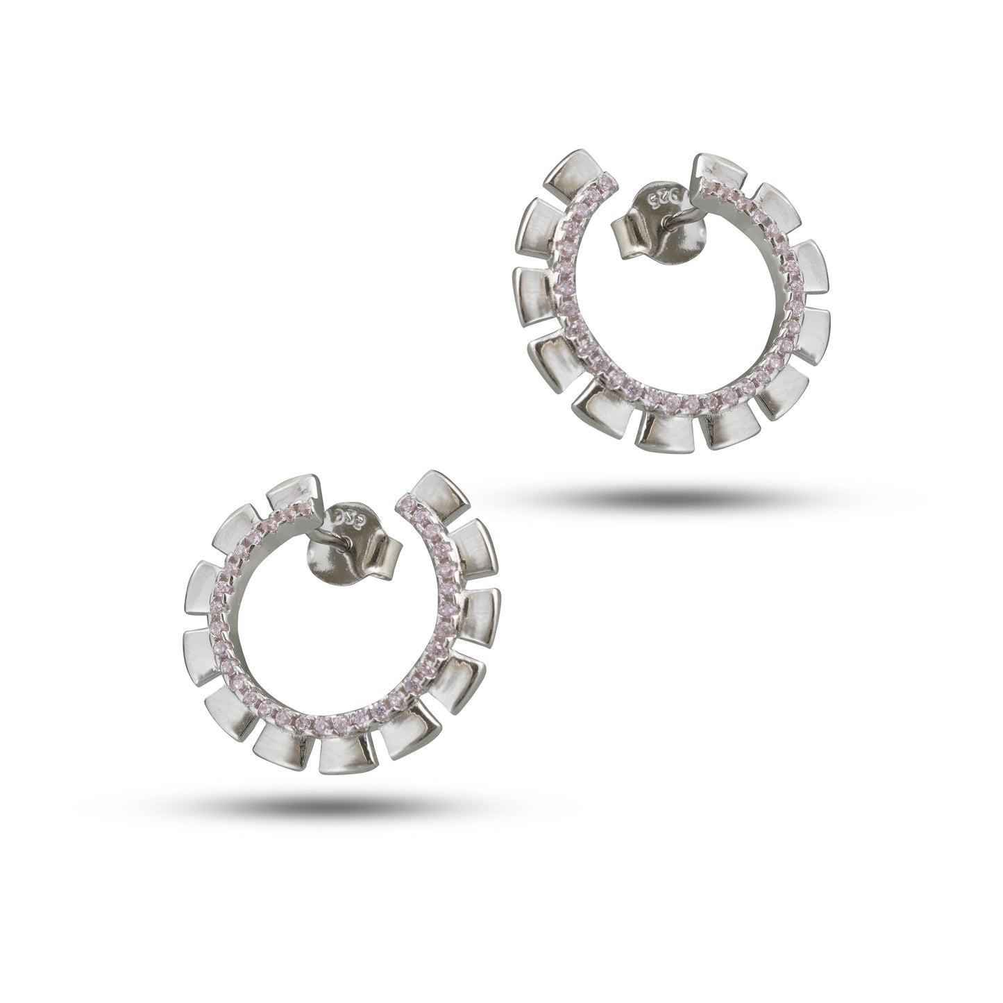 Faceted Arc Earrings