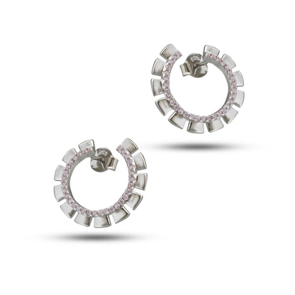 Faceted Arc Earrings