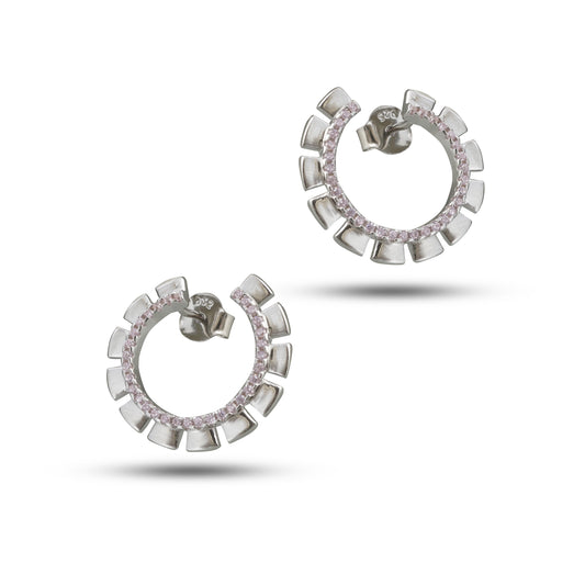 Faceted Arc Earrings