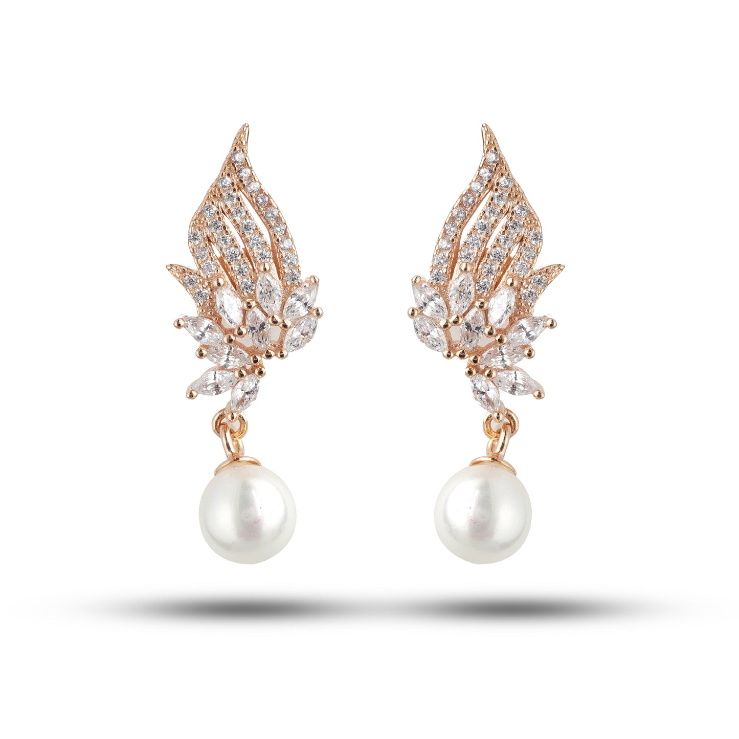 Silver Radiance Pearl Drop Earrings