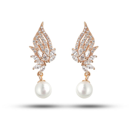Silver Radiance Pearl Drop Earrings