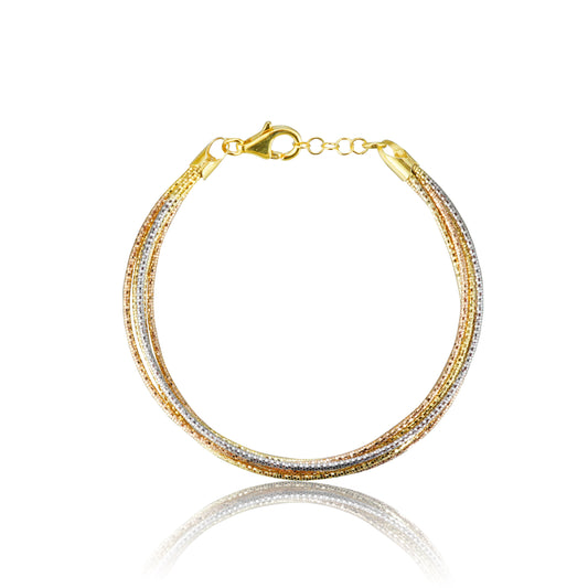 Tri-Gold Twist Bracelet