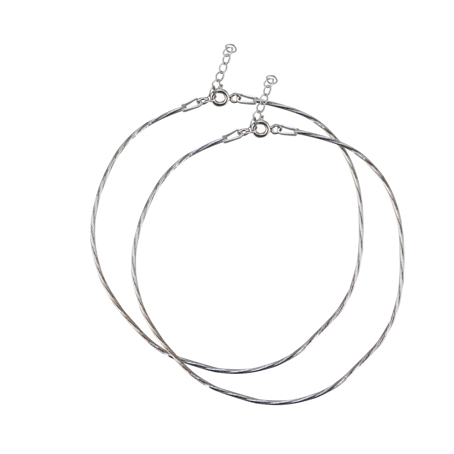 Silver Twist Anklet