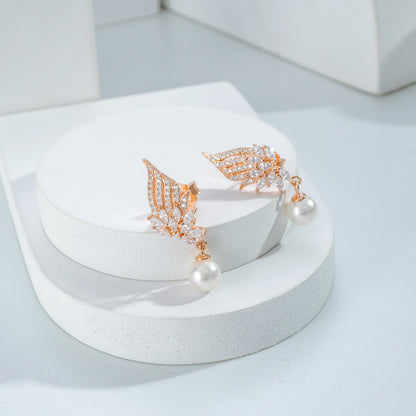 Silver Radiance Pearl Drop Earrings