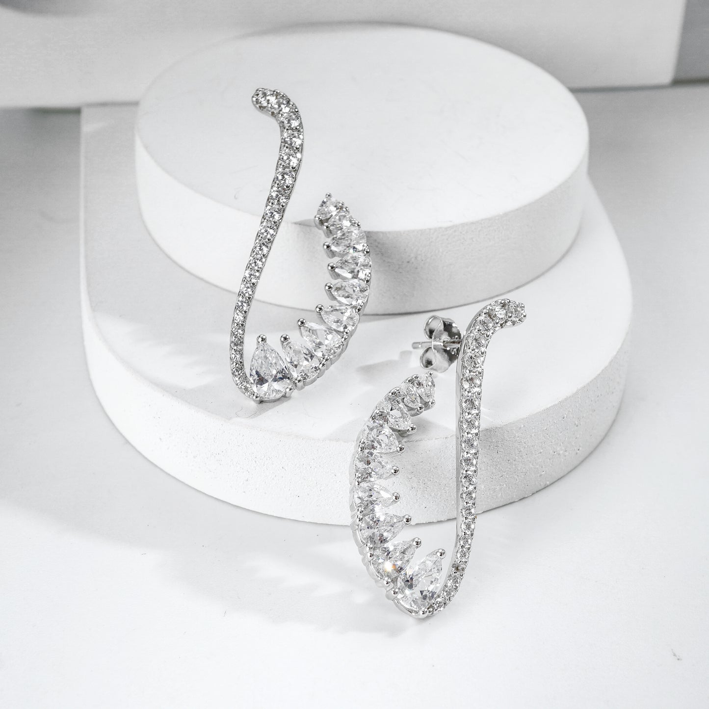 Glimmering Swirl Earrings