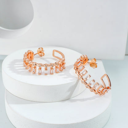 Art Deco Sparkle Hoops