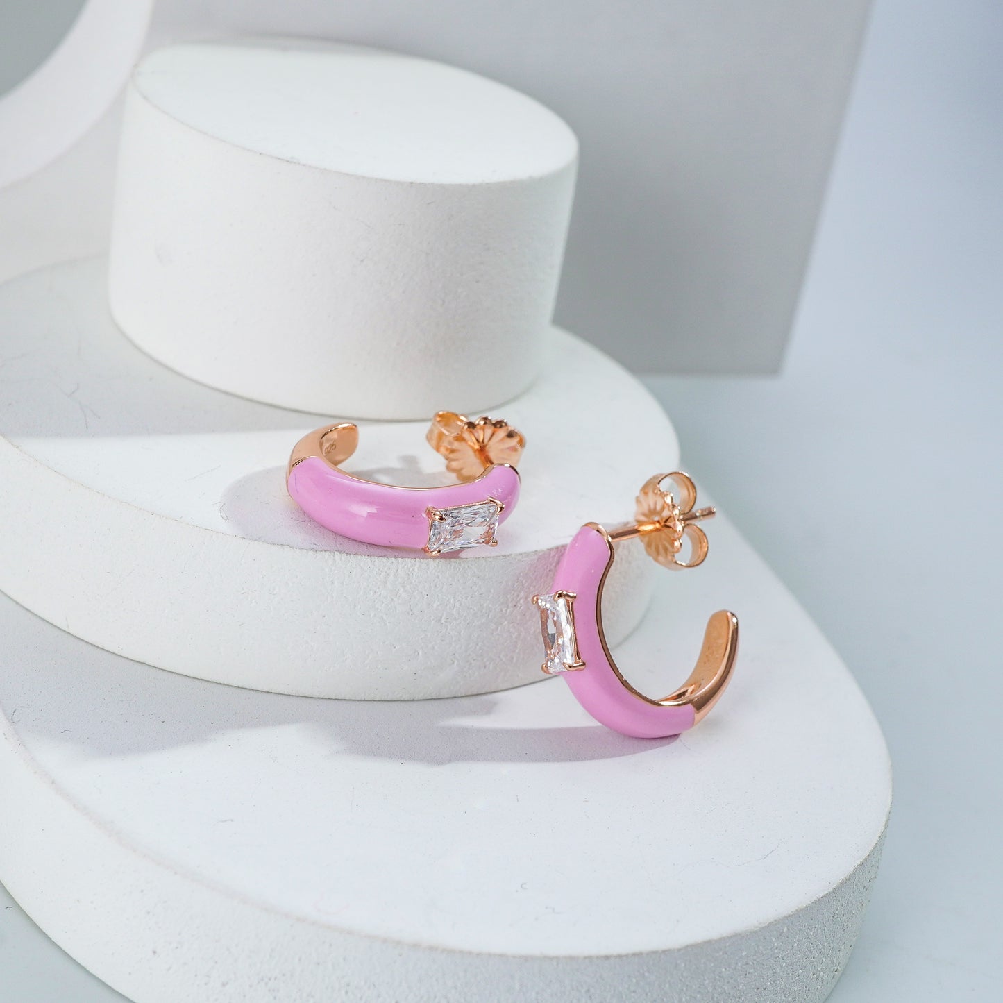 Pastel Gem Hoops