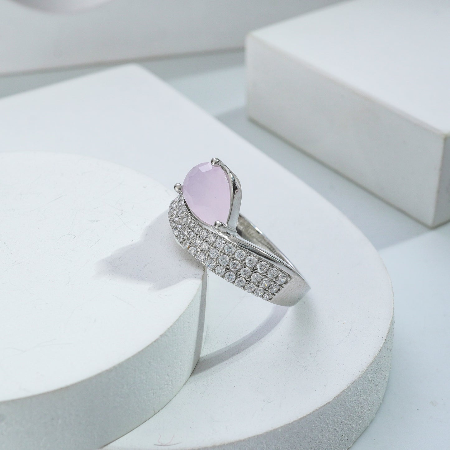 Blush Teardrop Ring
