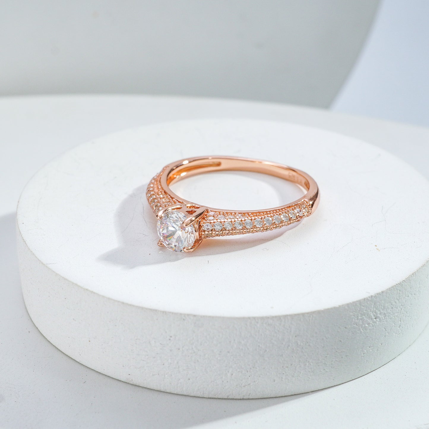 Sculpted Solitaire Ring