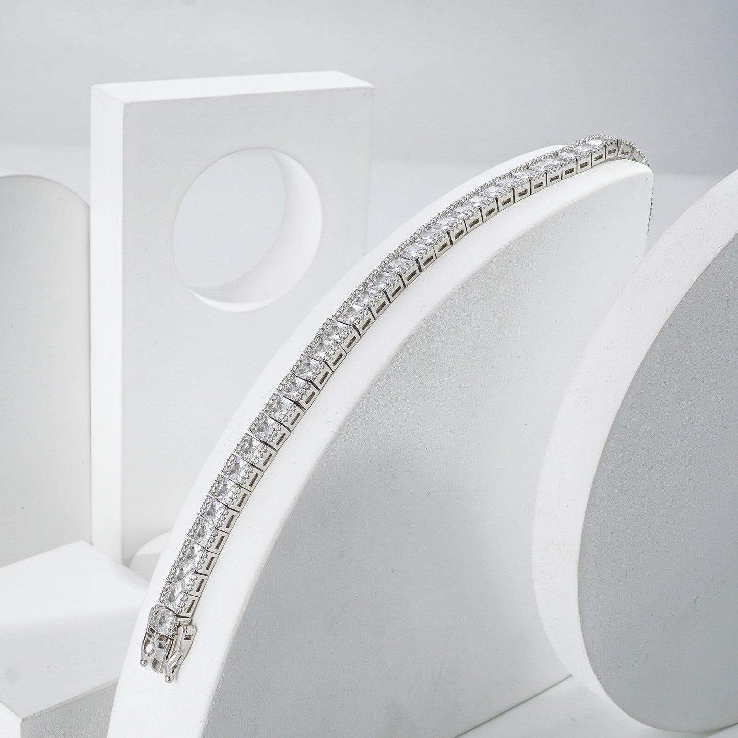 Gleaming Squares Tennis Bracelet