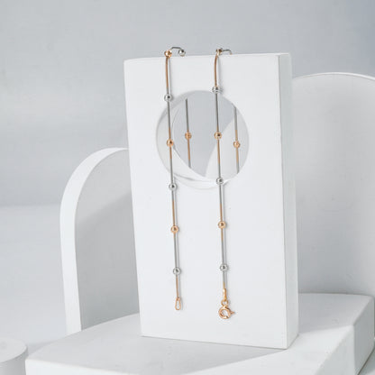 Dual Tone Beaded Anklets