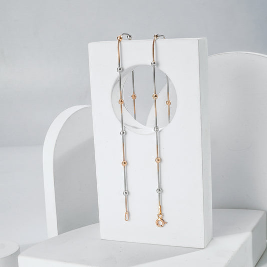 Dual Tone Beaded Anklets