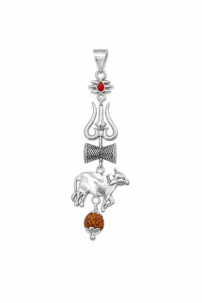 Shiv Trishul Nandi Pendant